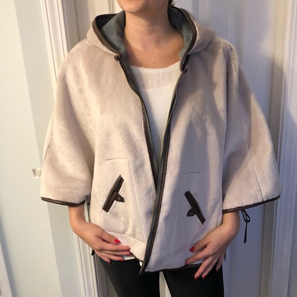 Anthropology reversible denim poncho - Picture 5 of 8